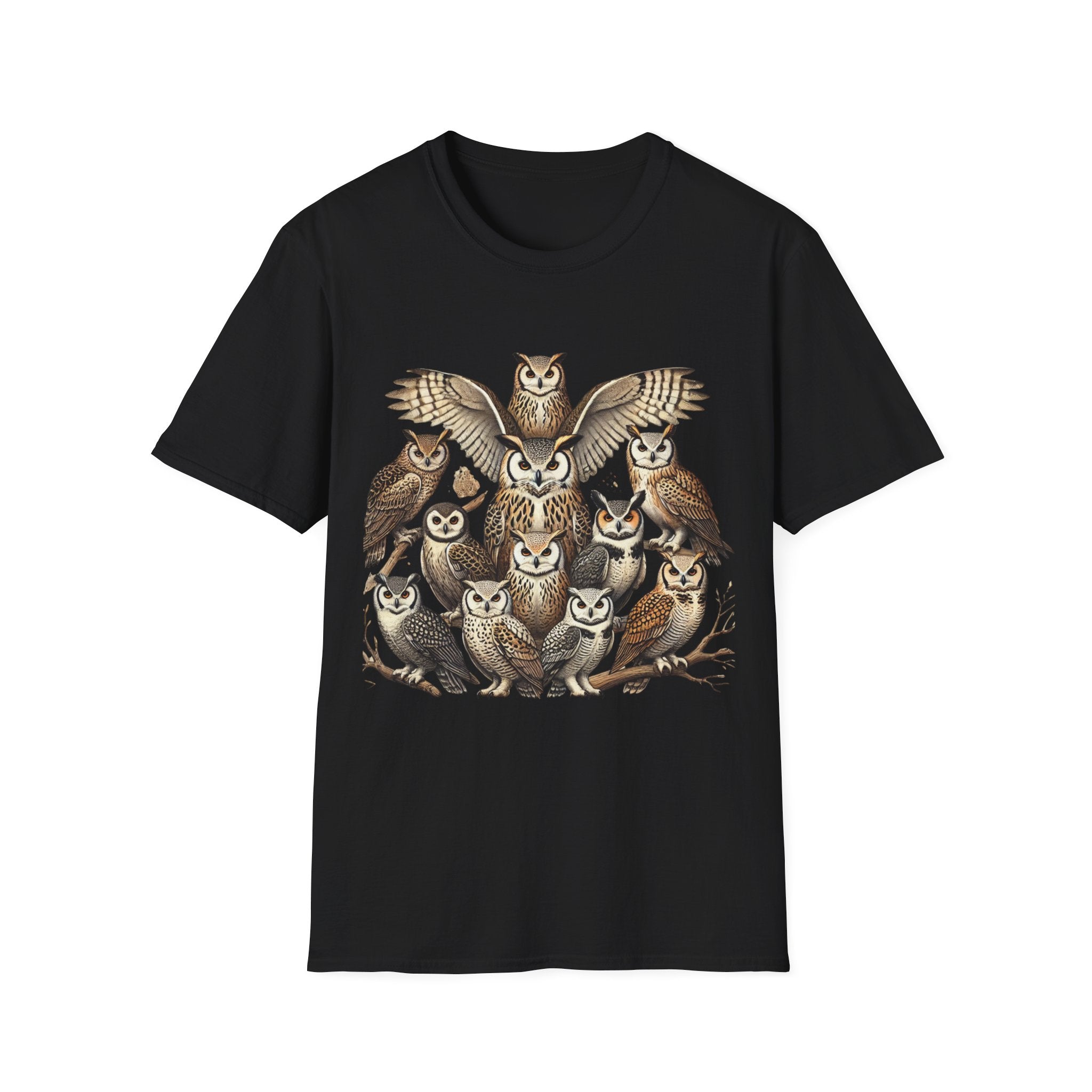 Owl Family Gathering – Vintage Nature