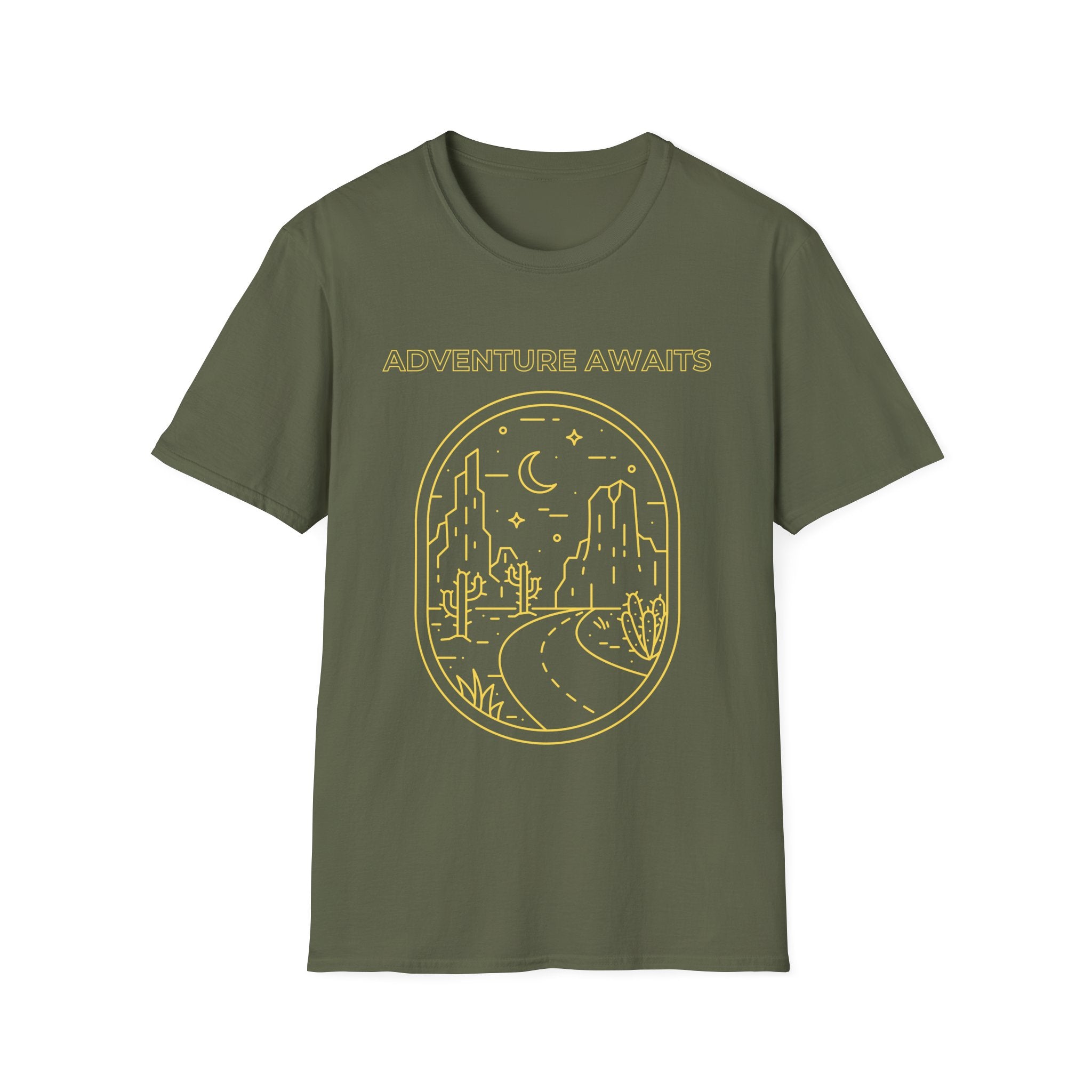 Adventure Awaits Line Art T-Shirt