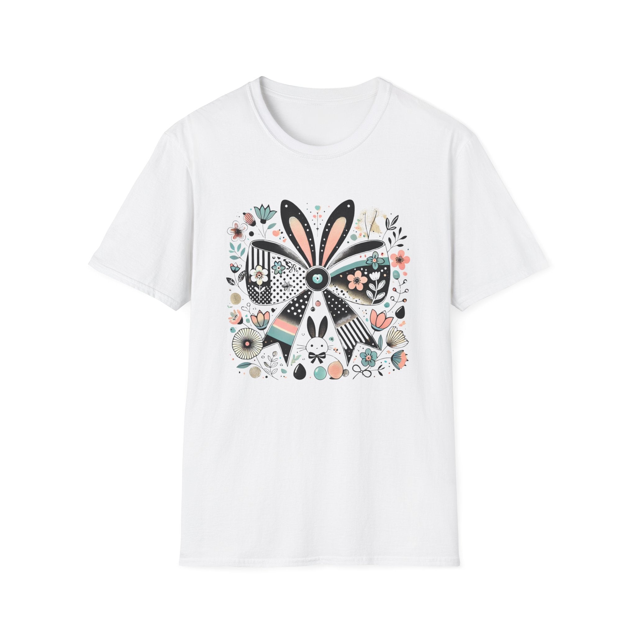 Bunny Bow Floral Burst T-Shirt