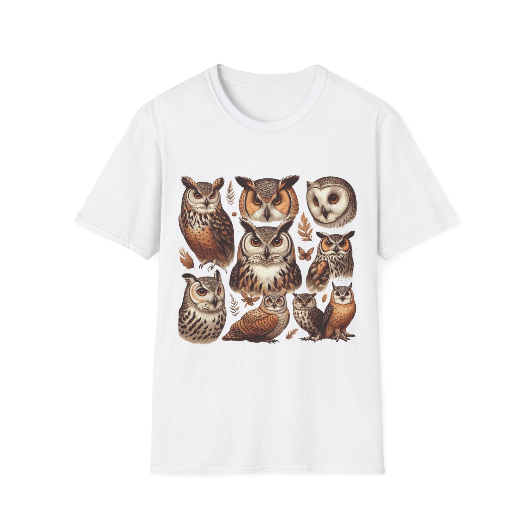 Vintage Owl T-Shirt Wildlife Graphic T-Shirt