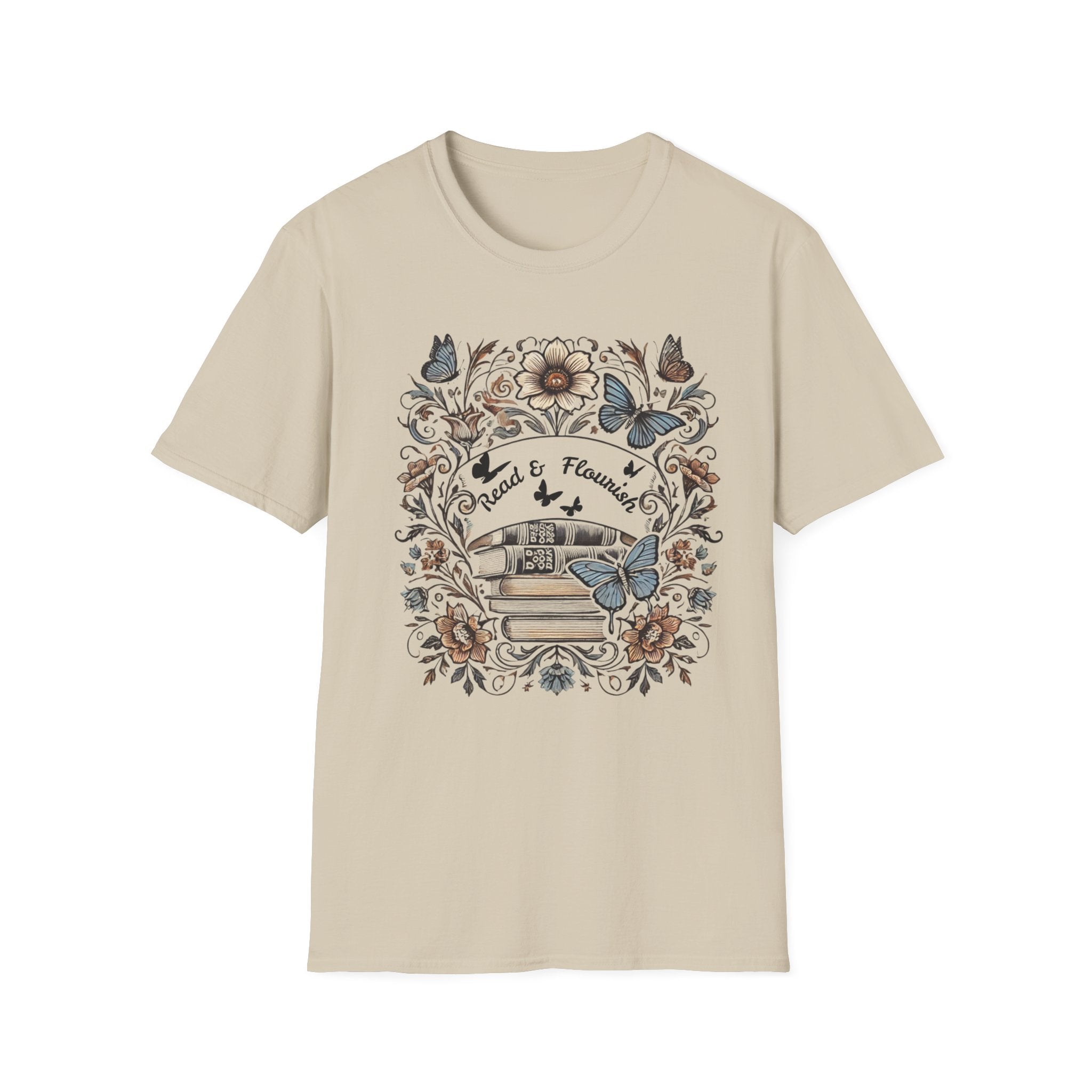 Floral Book Lover Graphic T-Shirt