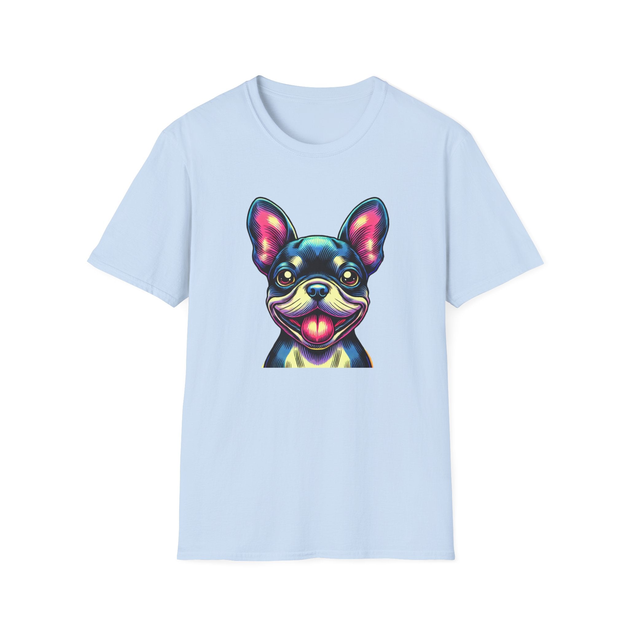 Neon French Bulldog Smile T-Shirt