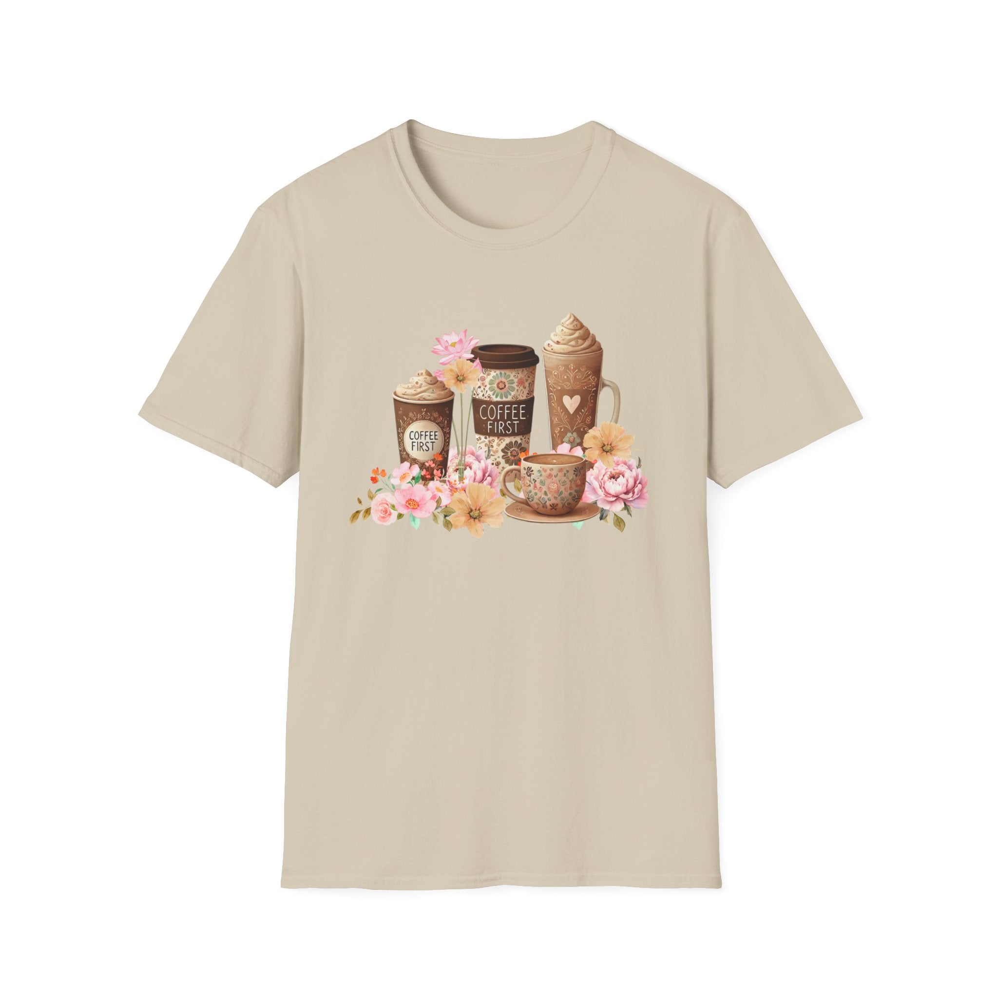Coffee First Floral T-Shirt