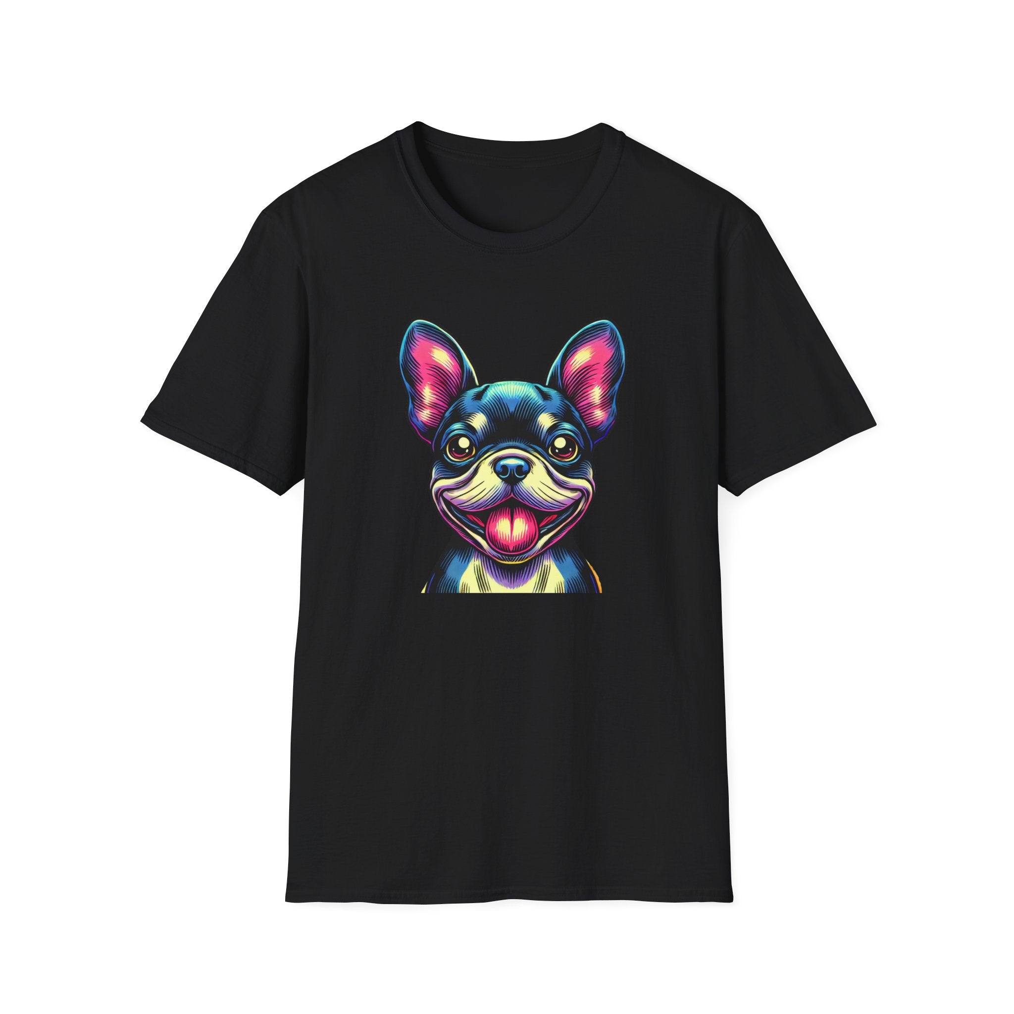 Neon French Bulldog Smile T-Shirt