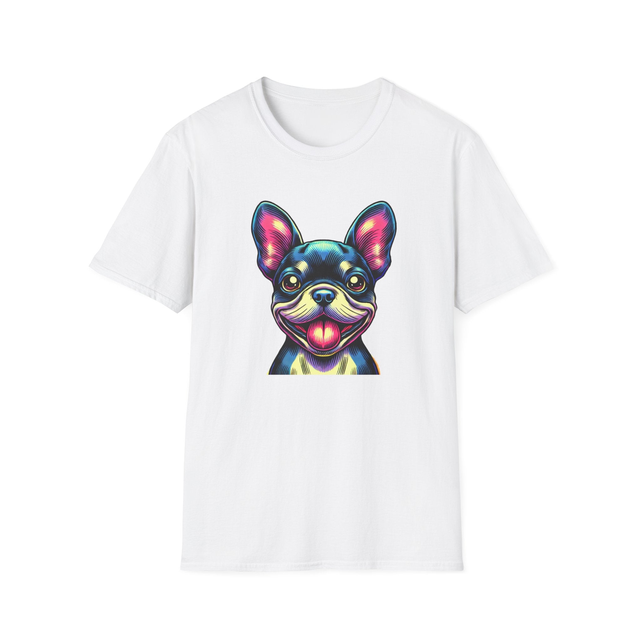 Neon French Bulldog Smile T-Shirt