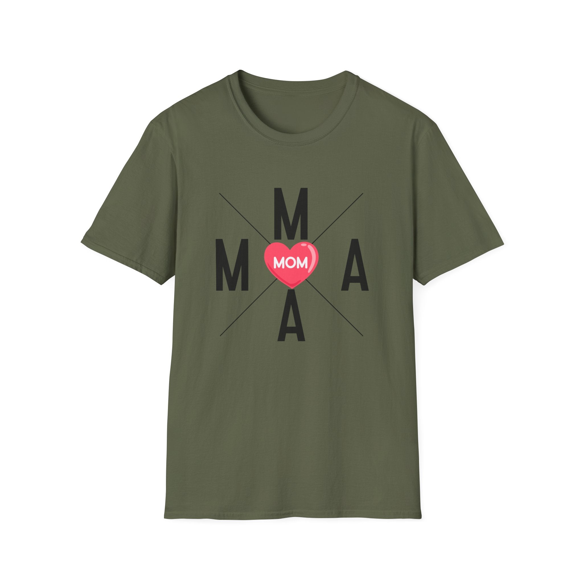 Mama Heart Grid T-Shirt