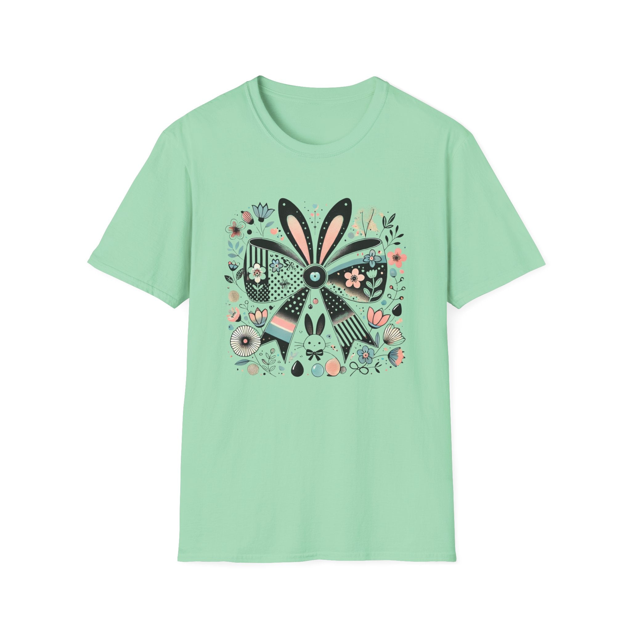 Bunny Bow Floral Burst T-Shirt