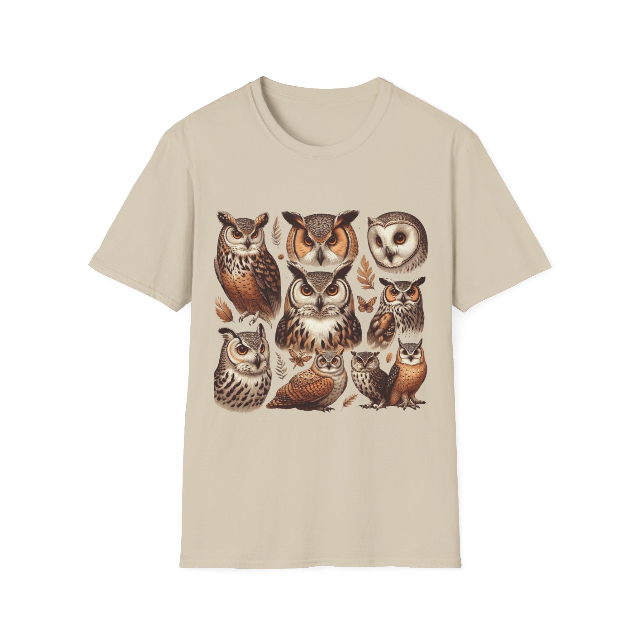 Vintage Owl T-Shirt Wildlife Graphic T-Shirt