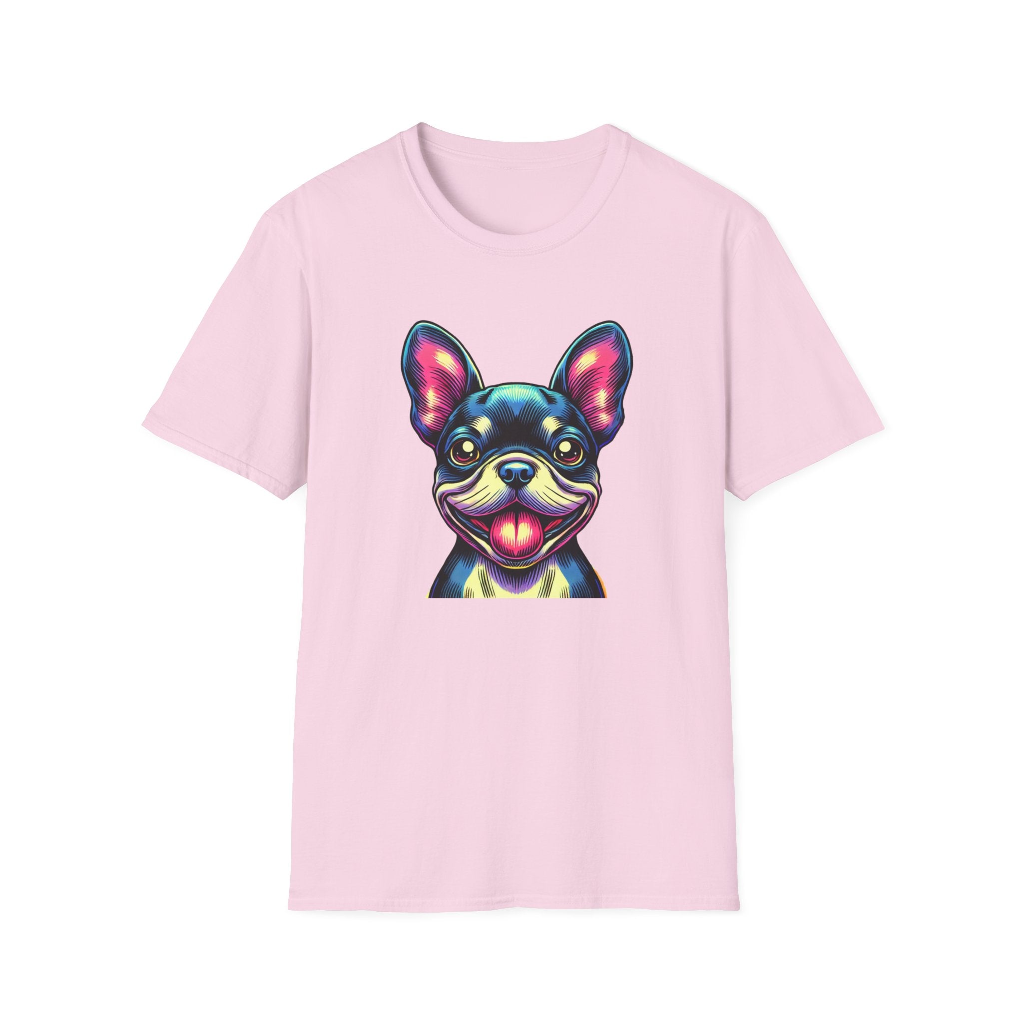 Neon French Bulldog Smile T-Shirt
