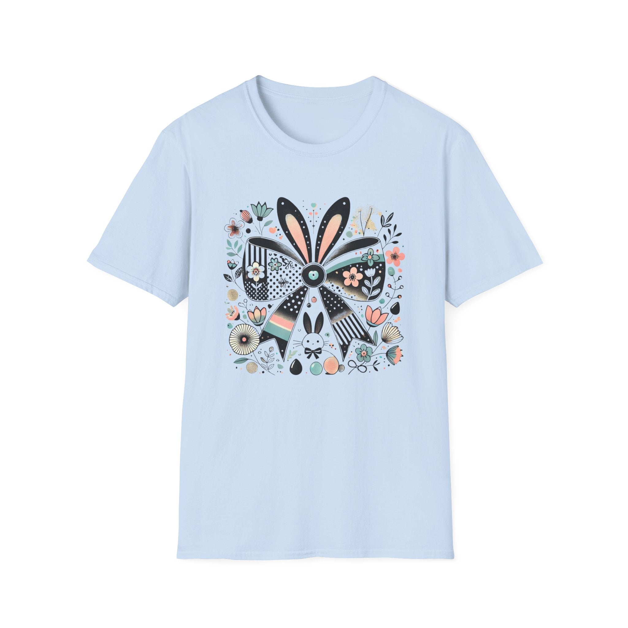 Bunny Bow Floral Burst T-Shirt