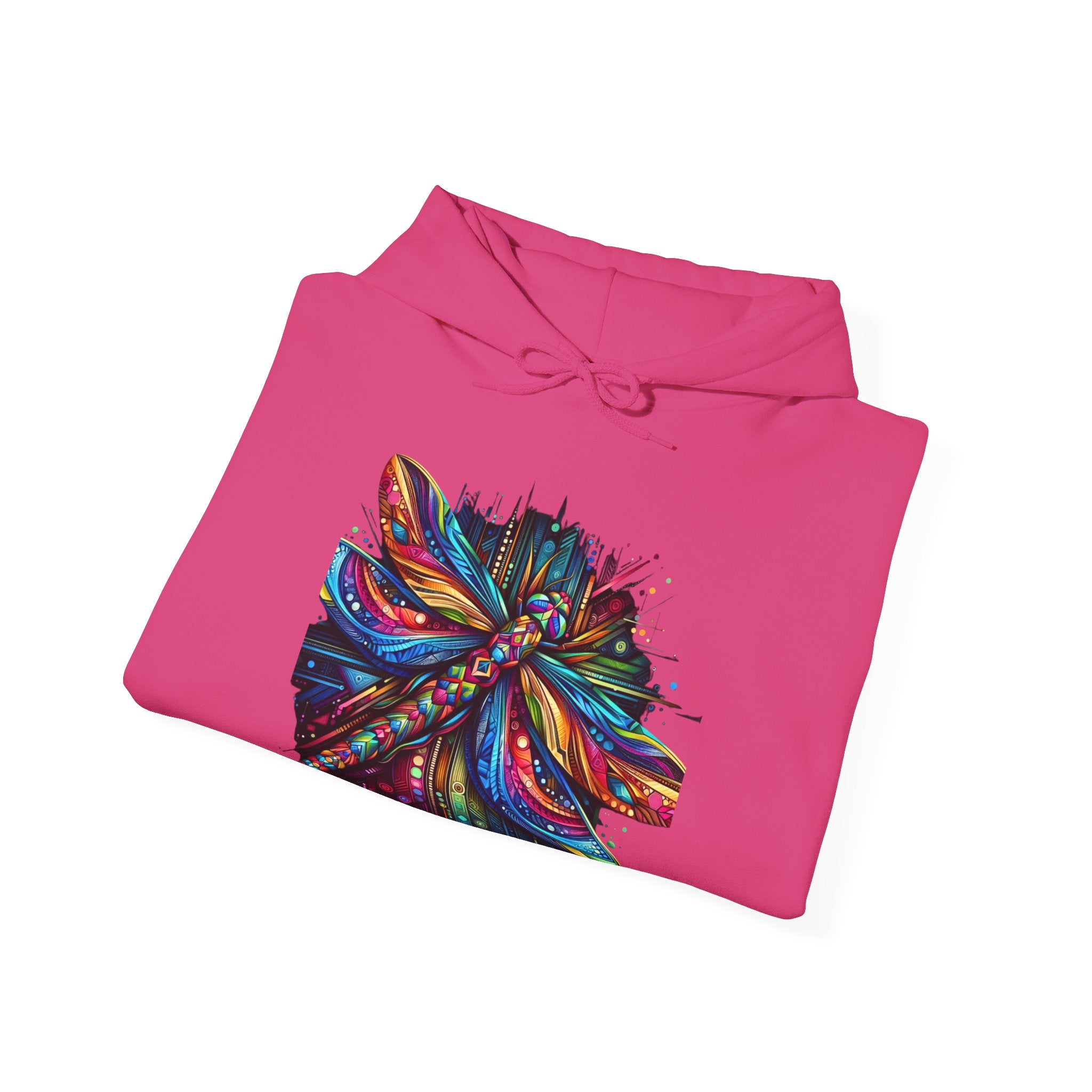 Vibrant Boho Dragonfly Hoodie – Colorful Psychedelic Spirit Animal Sweatshirt