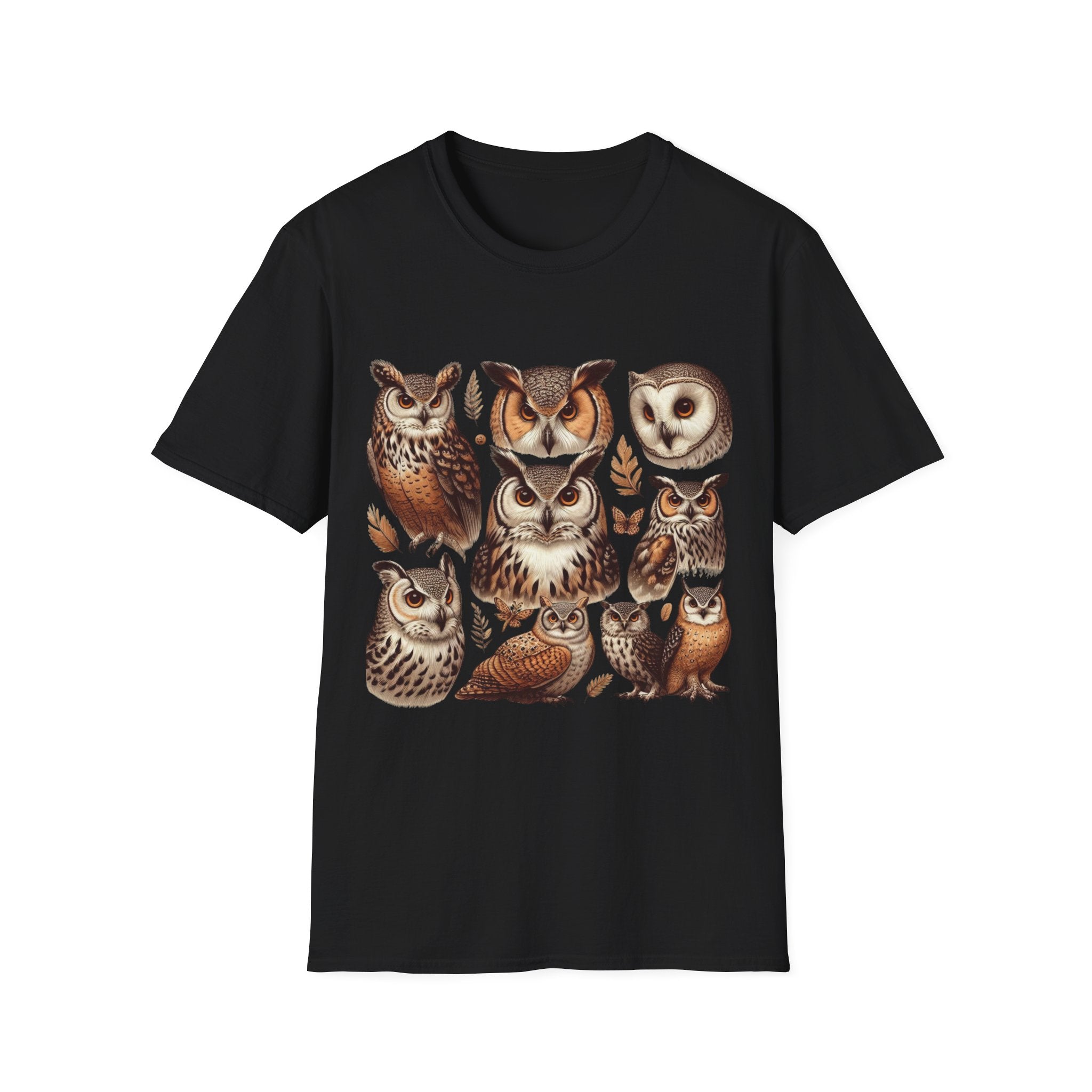 Vintage Owl T-Shirt Wildlife Graphic T-Shirt