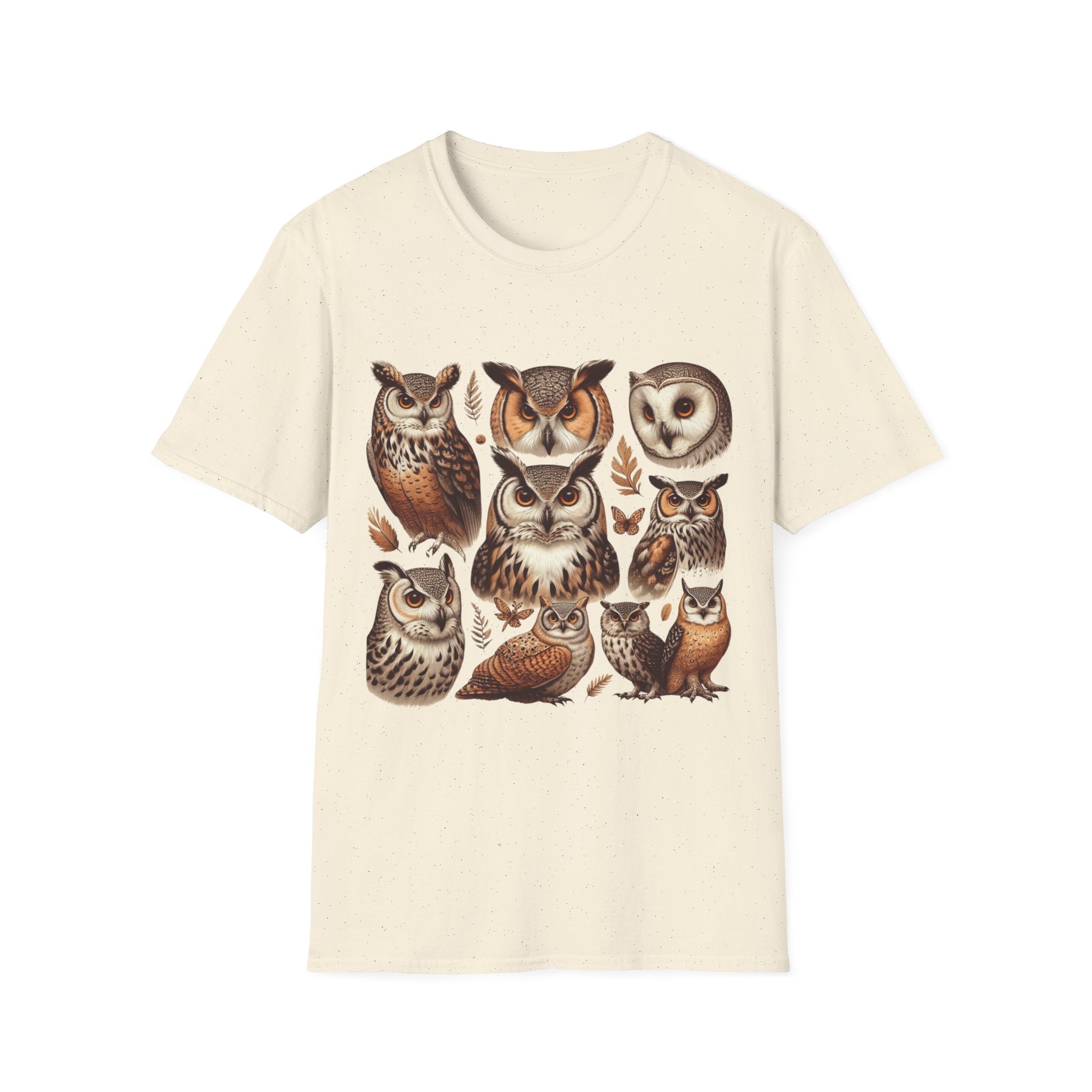 Vintage Owl T-Shirt Wildlife Graphic T-Shirt