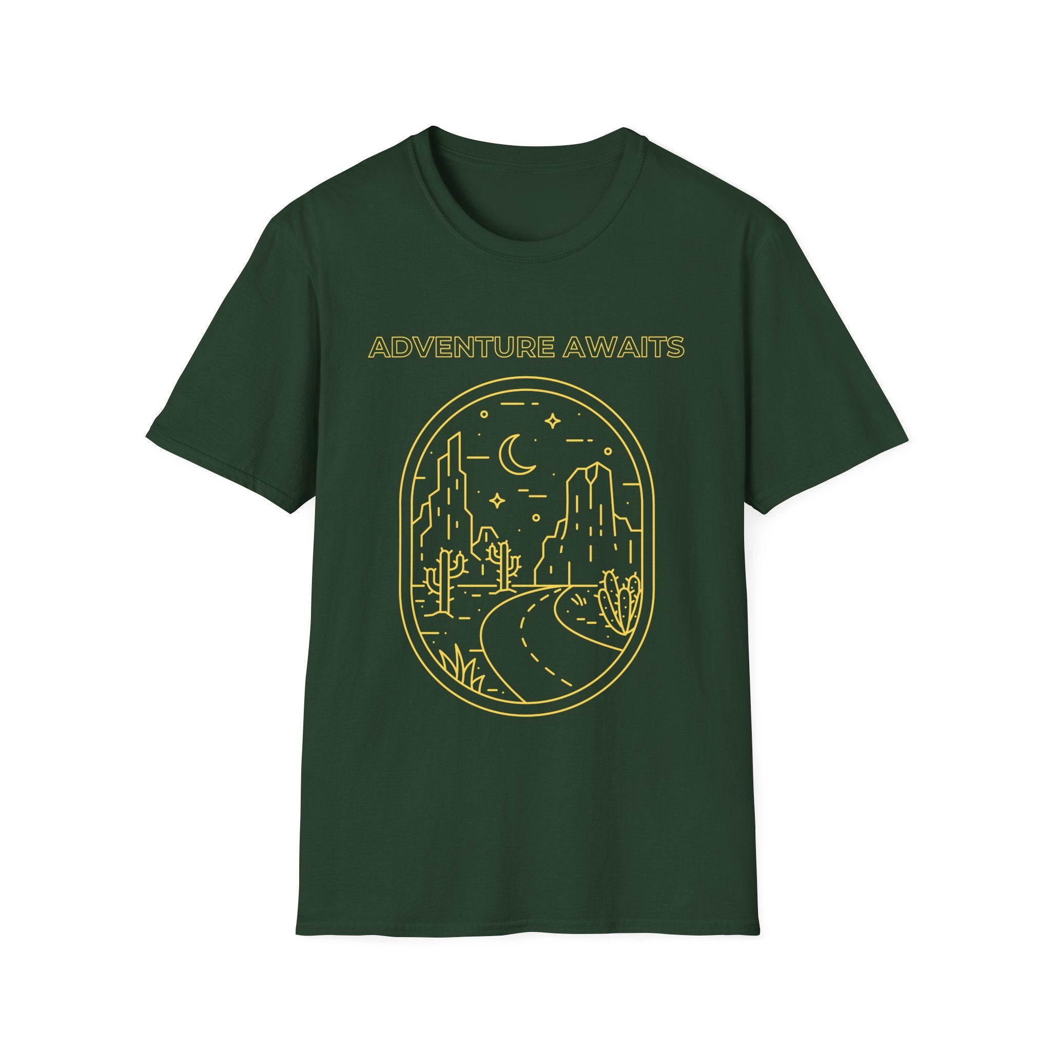 Adventure Awaits Line Art T-Shirt
