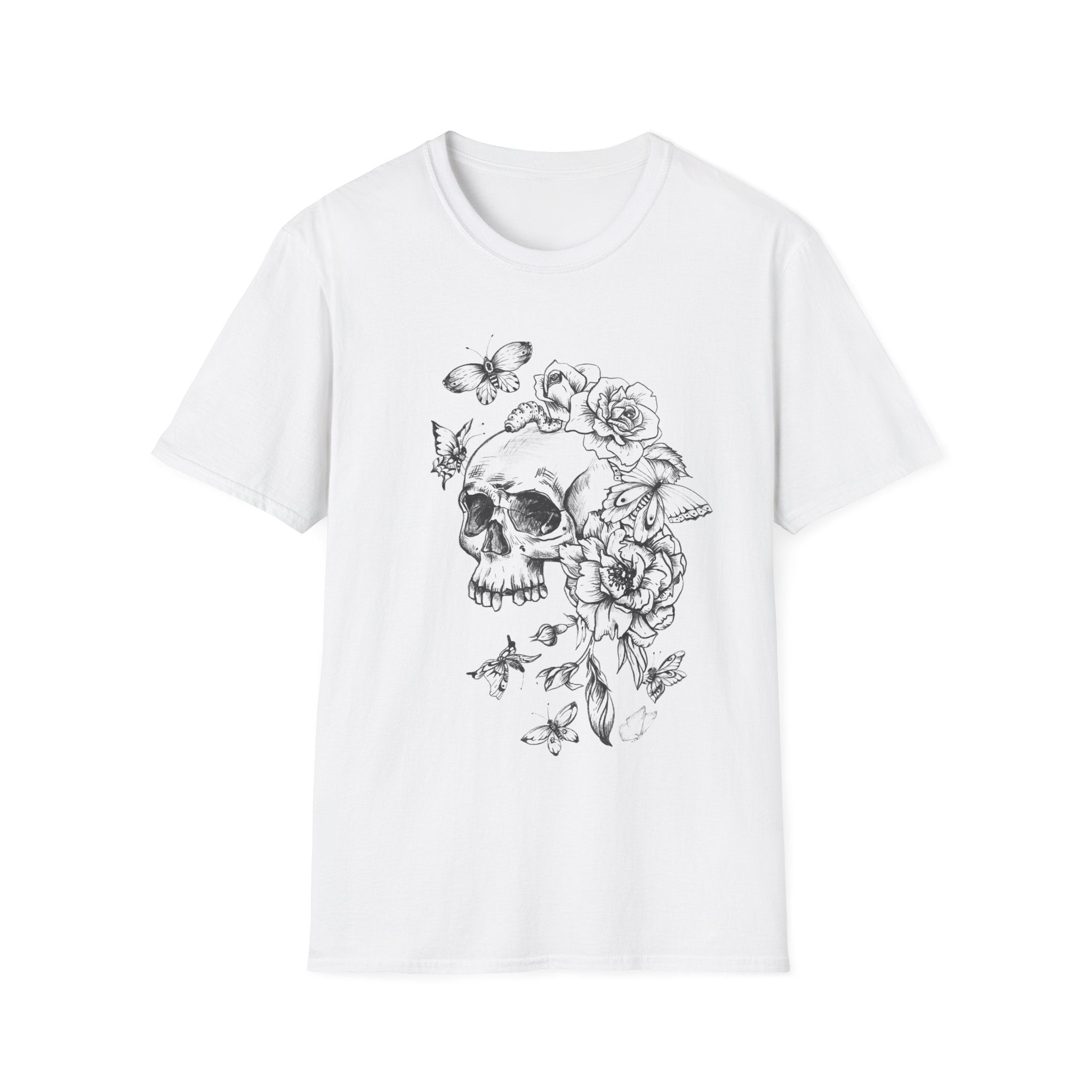 Floral Skull Art T-Shirt