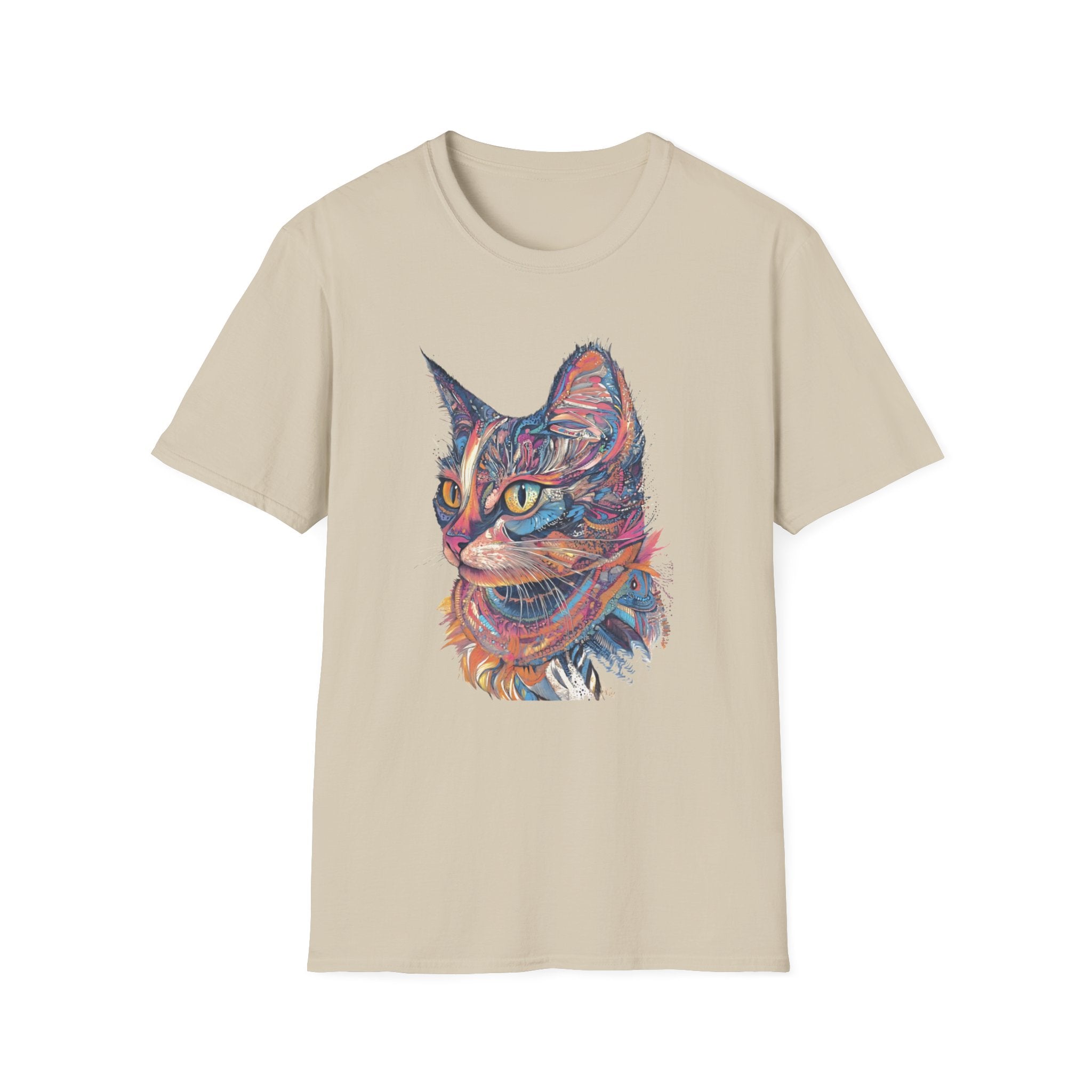 Mystic Cat – Colourful Artistic Cat Lover T-Shirt