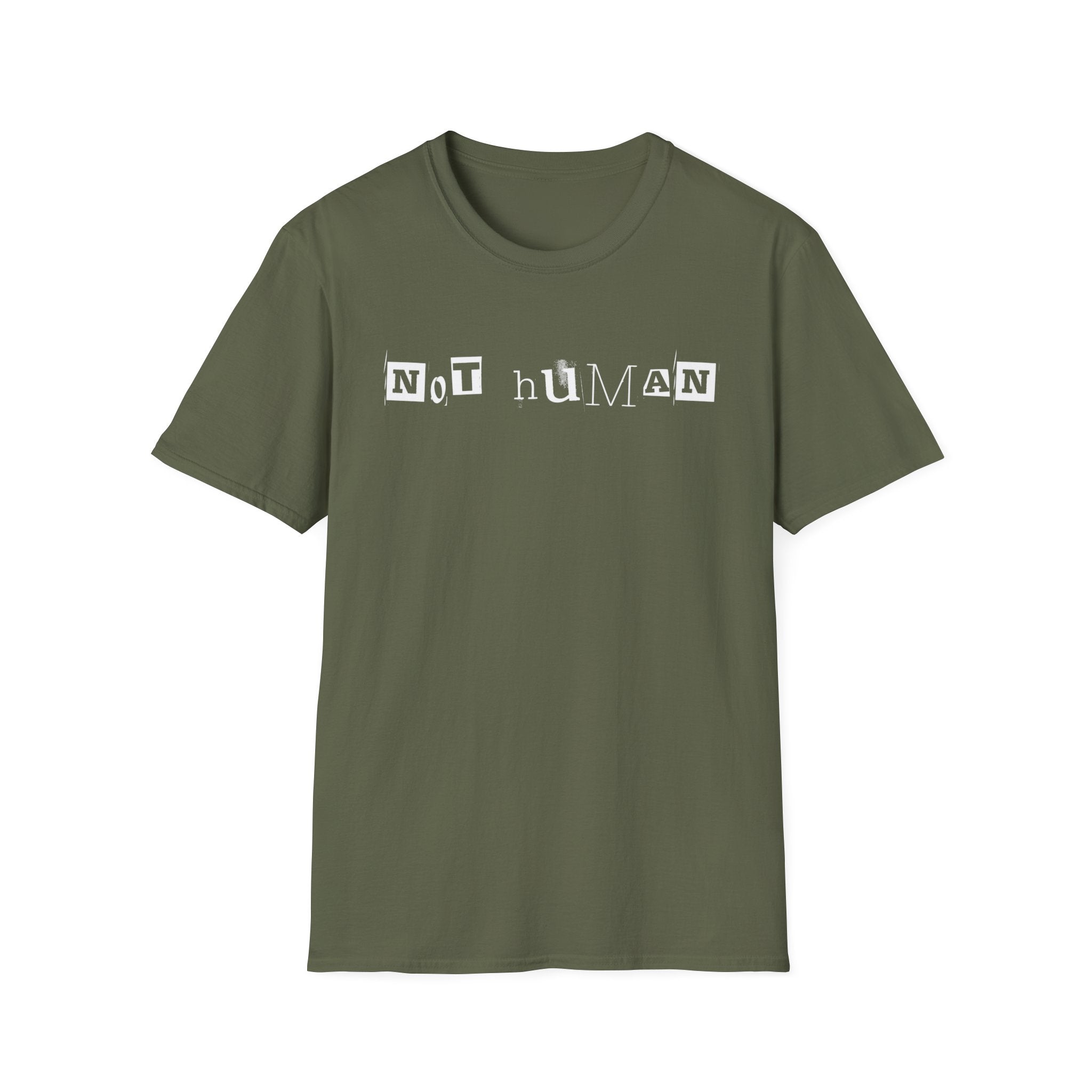Not Human Letter Cutout T-shirt
