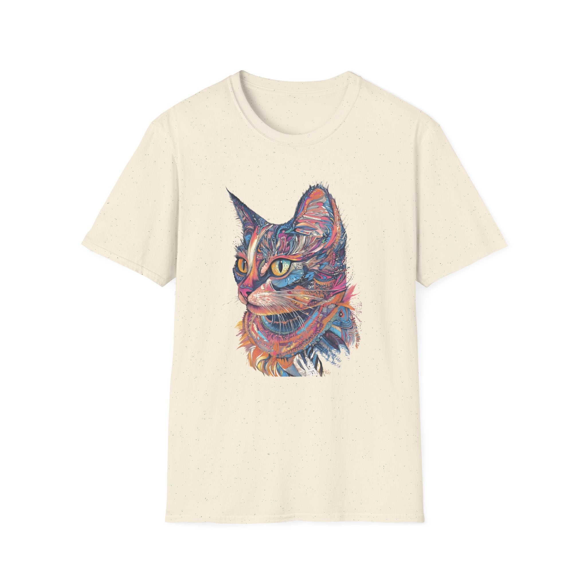 Mystic Cat – Colourful Artistic Cat Lover T-Shirt