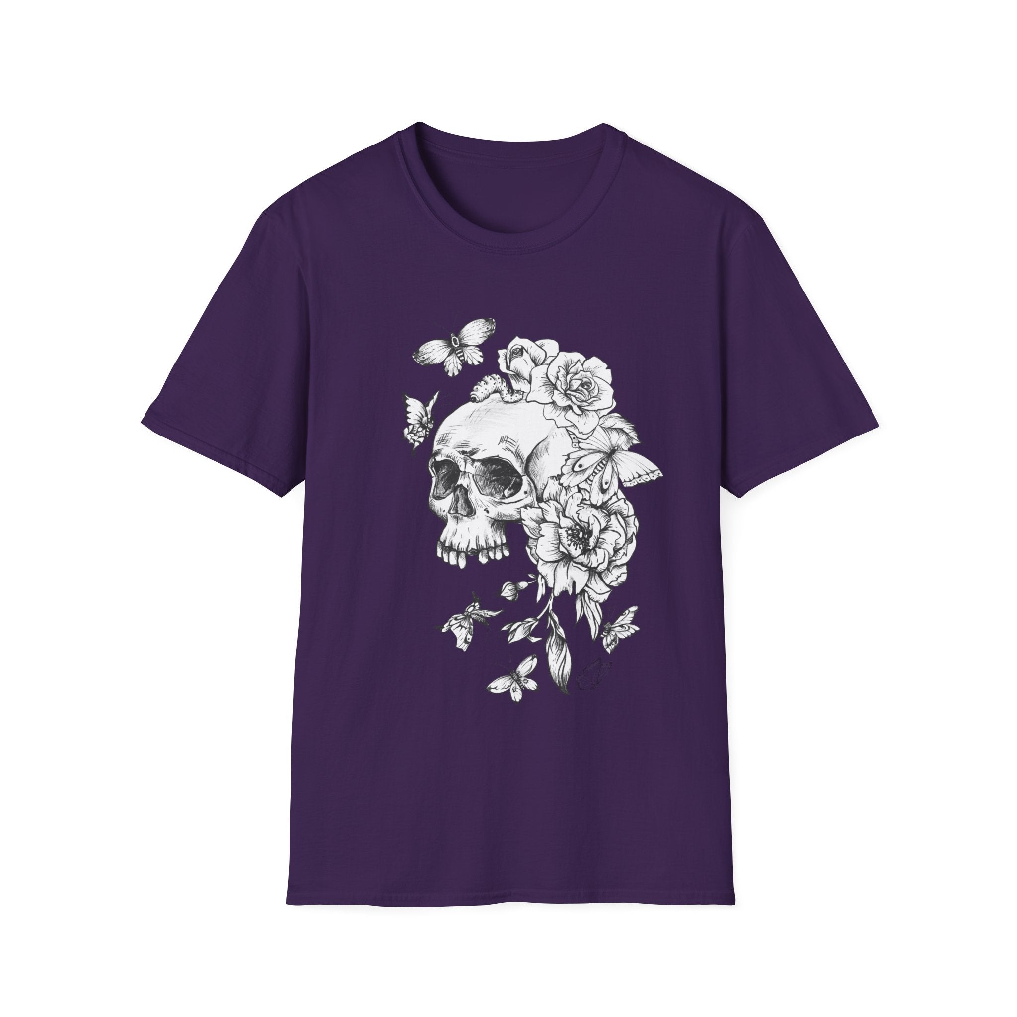 Floral Skull Art T-Shirt